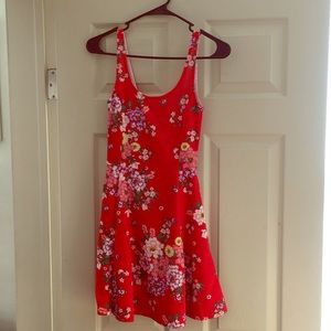 H&M floral Red Dress